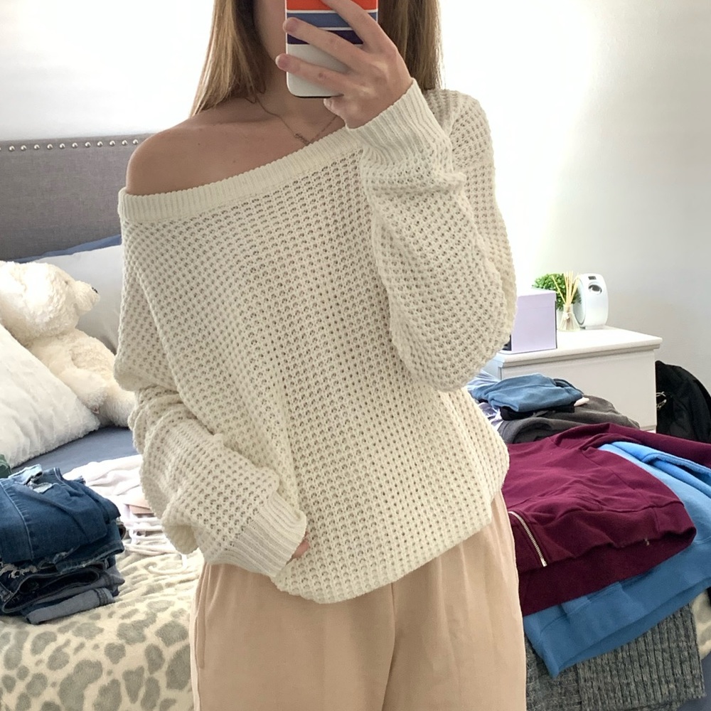 off the shoulder sweater
